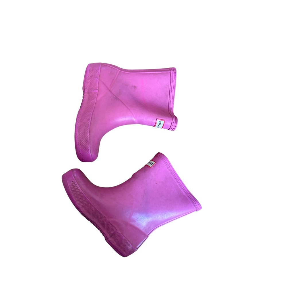Hunter pink rain boots youth